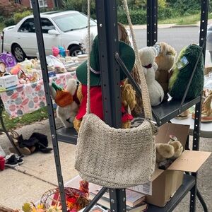 The Sak Cream/Tan Crochet Bag